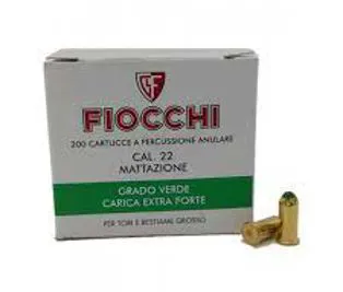 Cartucce mattazione Fiocchi grado verde extra forte cal.22
