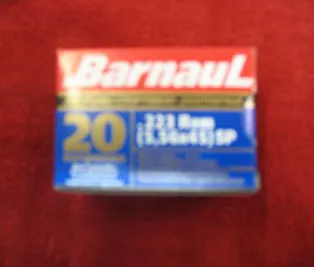 CARTUCCE DA CACCIA BARNAUL CAL.223 REM. 55 GRANI SOFT POINT