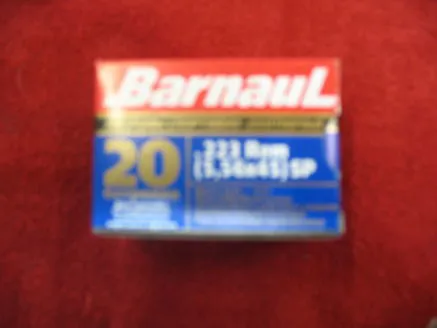 CARTUCCE DA CACCIA BARNAUL CAL.223 REM. 55 GRANI SOFT POINT