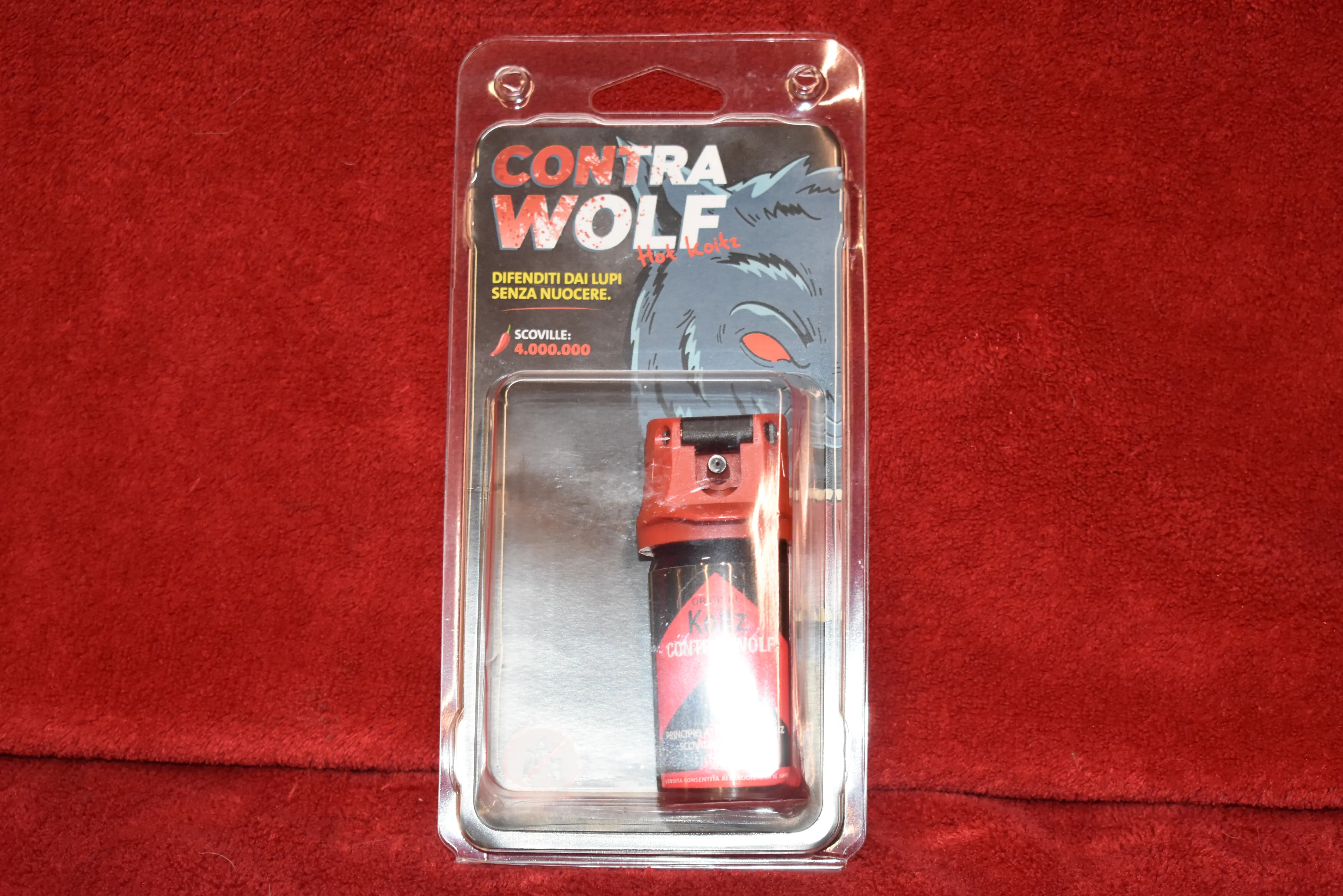 NOVITA' !!! SPRAY ANTIAGGRESSIONE AL PEPERONCINO CONTRA WOLF. LEGALE