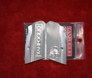 GUANCETTE ZIGRINATE IN ALLUMINIO COLOR ARGENTO "CORTE" PER  TANFOGLIO  EXTREME