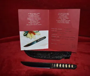 COLTELLO DAMASCO SANTINO BALLESTRA DA COLLEZIONE 