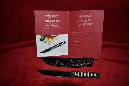 COLTELLO DAMASCO SANTINO BALLESTRA DA COLLEZIONE 