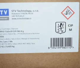 CARTUCCE , STV ,TECNOLOGY , 7,62X39 , FMJ , 123,5 , GRS