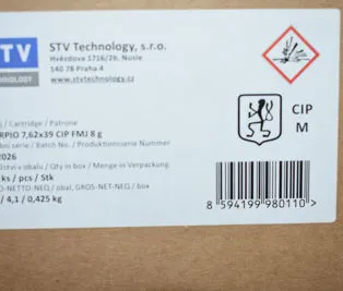 CARTUCCE STV TECNOLOGY FMJ 7,62X39  123,5 GRS (8 G.)