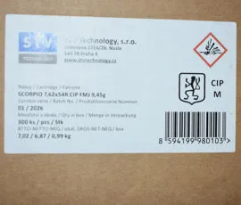 CARTUCCE , STV , TECNOLOGY , FMJ , cal.7,62x54 R