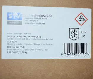 CARTUCCE STV TECNOLOGY FMJ cal.7,62X54 R 